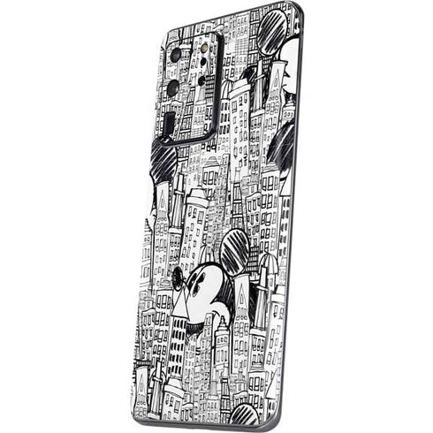 Disney Mickey Mouse Cityscape Sketch Galaxy S20 Ultra 5G Skin