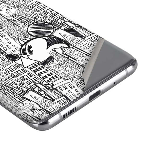 Disney Mickey Mouse Cityscape Sketch Galaxy S20 Ultra 5G Skin