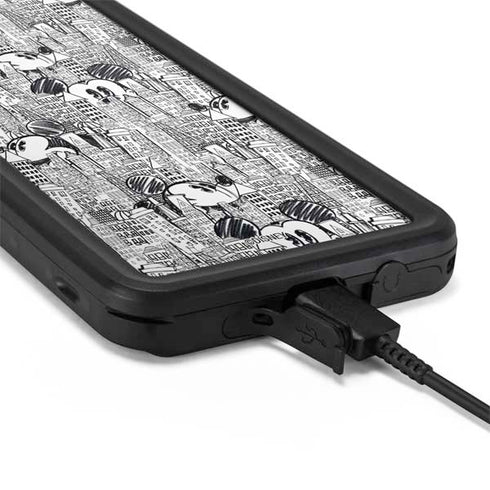 Disney Mickey Mouse Cityscape Sketch Galaxy S20 Waterproof Case