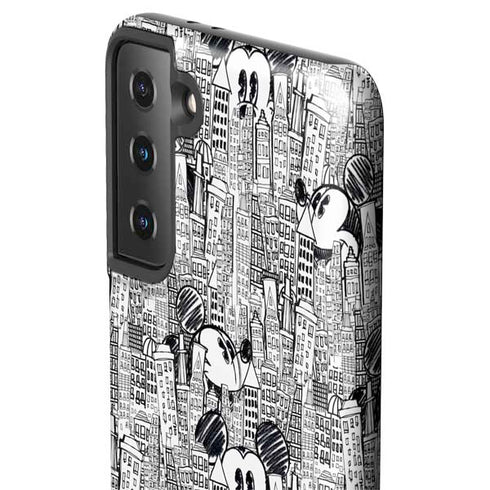 Disney Mickey Mouse Cityscape Sketch Galaxy S21 FE Pro Case