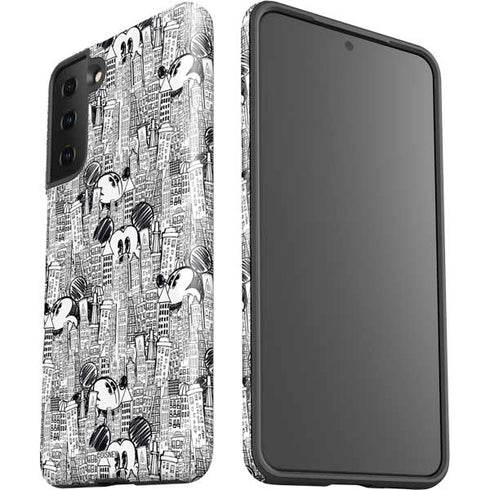 Disney Mickey Mouse Cityscape Sketch Galaxy S21 FE Pro Case