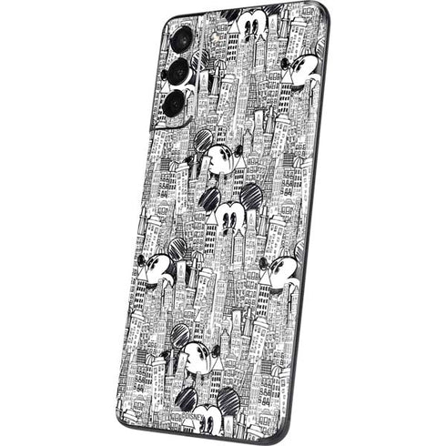 Disney Mickey Mouse Cityscape Sketch Galaxy S21 Plus 5G Skin