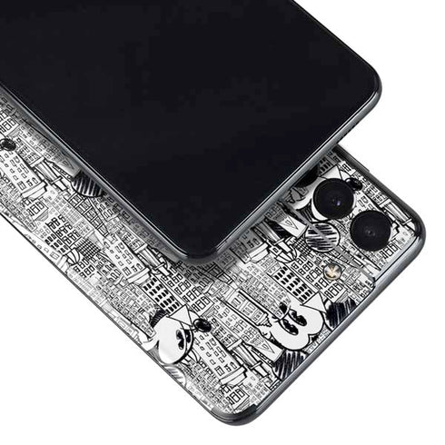 Disney Mickey Mouse Cityscape Sketch Galaxy S21 Plus 5G Skin