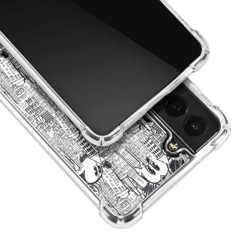 Disney Mickey Mouse Cityscape Sketch Galaxy S22 Clear Case