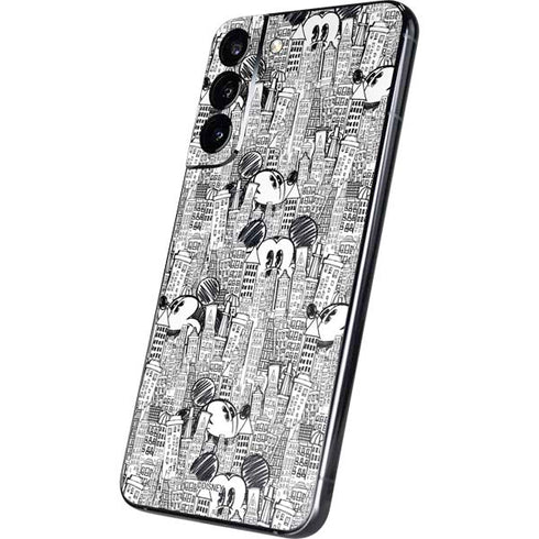 Disney Mickey Mouse Cityscape Sketch Galaxy S22 Plus Skin