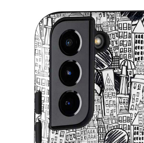 Disney Mickey Mouse Cityscape Sketch Galaxy S22 Pro Case