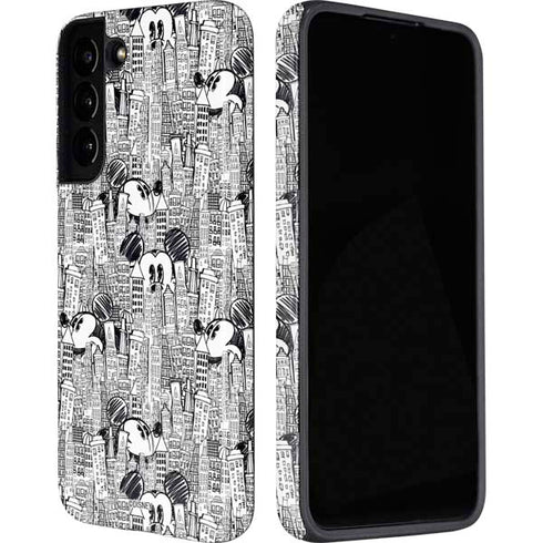 Disney Mickey Mouse Cityscape Sketch Galaxy S22 Pro Case