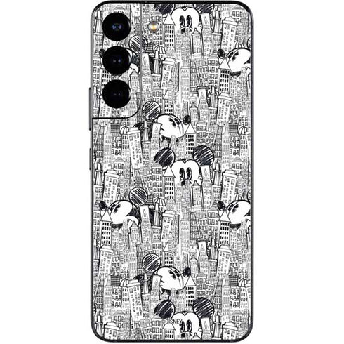 Disney Mickey Mouse Cityscape Sketch Galaxy S22 Skin