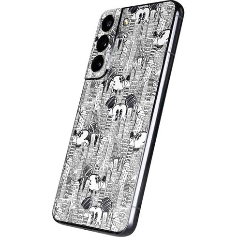 Disney Mickey Mouse Cityscape Sketch Galaxy S22 Skin