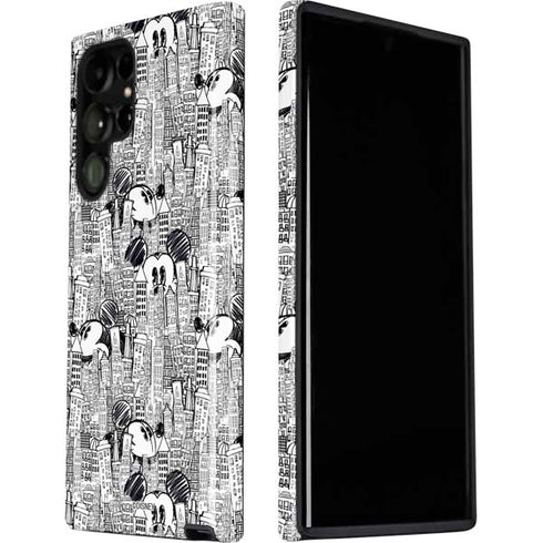 Disney Mickey Mouse Cityscape Sketch Galaxy S22 Ultra Pro Case