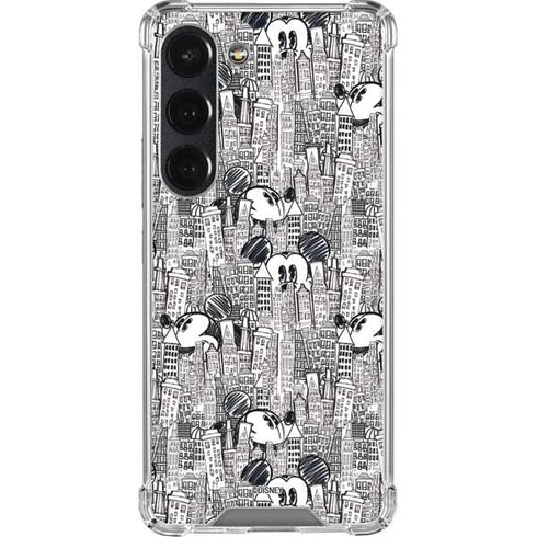Disney Mickey Mouse Cityscape Sketch Galaxy S23 Clear Case