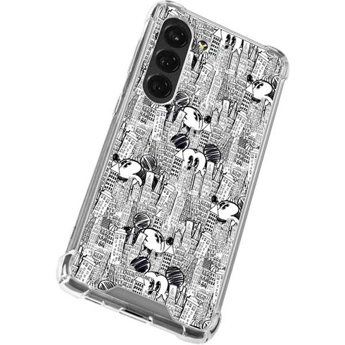 Disney Mickey Mouse Cityscape Sketch Galaxy S23 Clear Case