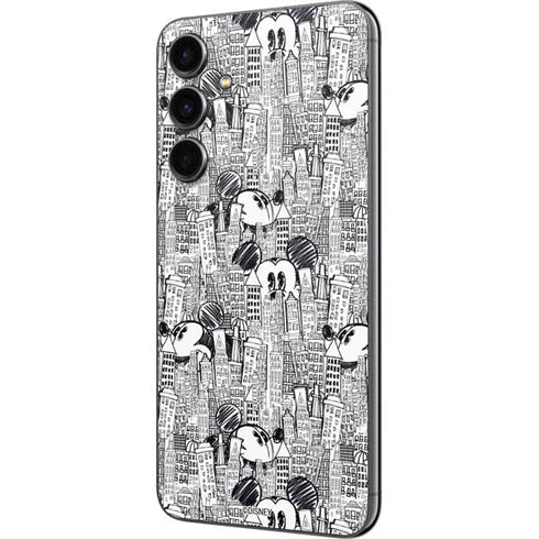 Disney Mickey Mouse Cityscape Sketch Galaxy S23 FE Skin