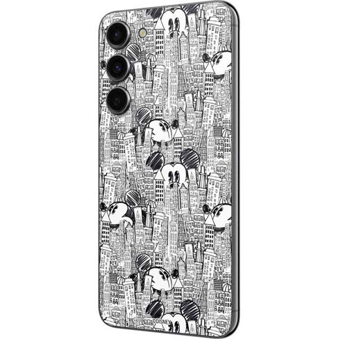Disney Mickey Mouse Cityscape Sketch Galaxy S23 Plus Skin