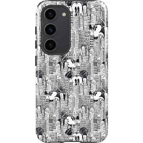 Disney Mickey Mouse Cityscape Sketch Galaxy S23 Pro Case