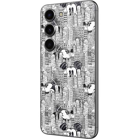 Disney Mickey Mouse Cityscape Sketch Galaxy S23 Skin