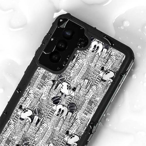 Disney Mickey Mouse Cityscape Sketch Galaxy S23 Waterproof Case