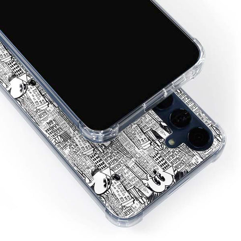 Disney Mickey Mouse Cityscape Sketch Galaxy S24 Clear Case