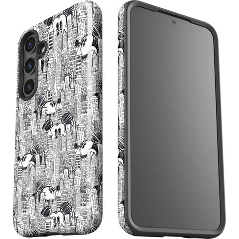 Disney Mickey Mouse Cityscape Sketch Galaxy S24 Impact Case