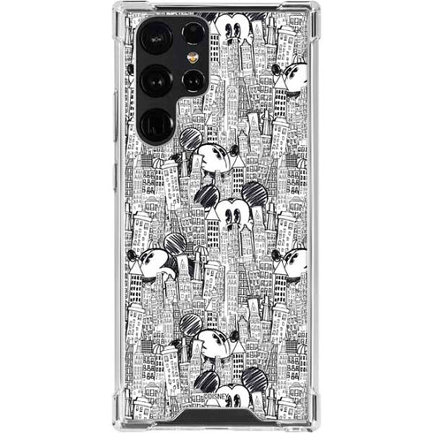Disney Mickey Mouse Cityscape Sketch Galaxy S24 Ultra Clear Case