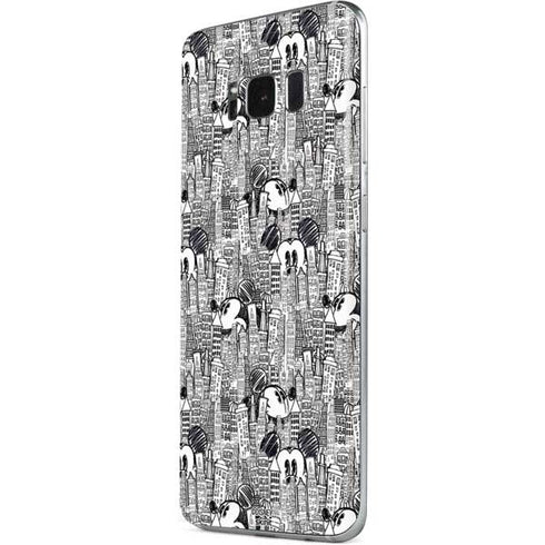 Disney Mickey Mouse Cityscape Sketch Galaxy S8 Skin