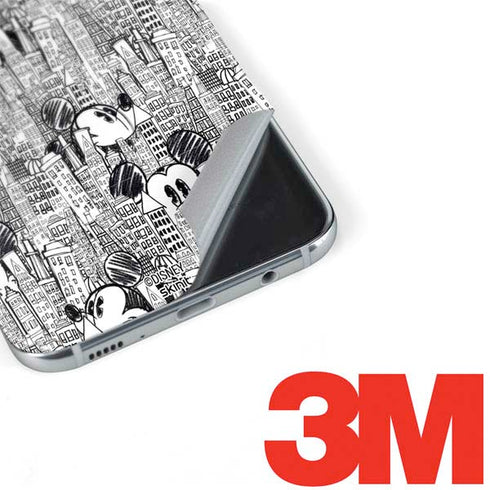 Disney Mickey Mouse Cityscape Sketch Galaxy S8 Skin