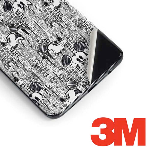 Disney Mickey Mouse Cityscape Sketch Galaxy S9 Skin
