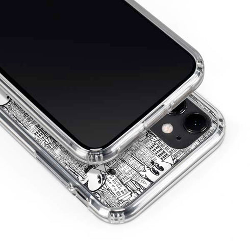 Disney Mickey Mouse Cityscape Sketch iPhone 11 Clear Case