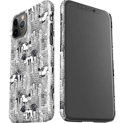 Disney Mickey Mouse Cityscape Sketch iPhone 11 Pro Lite Case