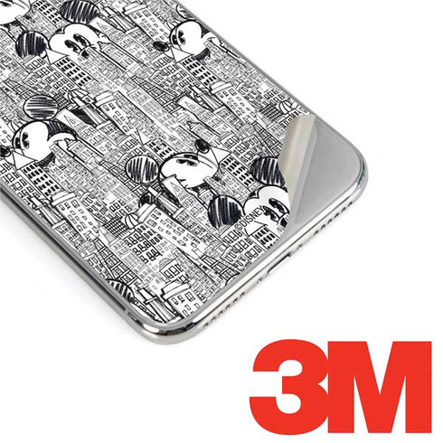 Disney Mickey Mouse Cityscape Sketch iPhone 11 Pro Skin