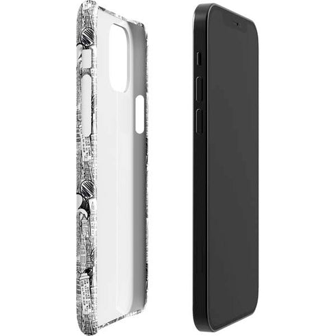 Disney Mickey Mouse Cityscape Sketch iPhone 12 Mini Lite Case