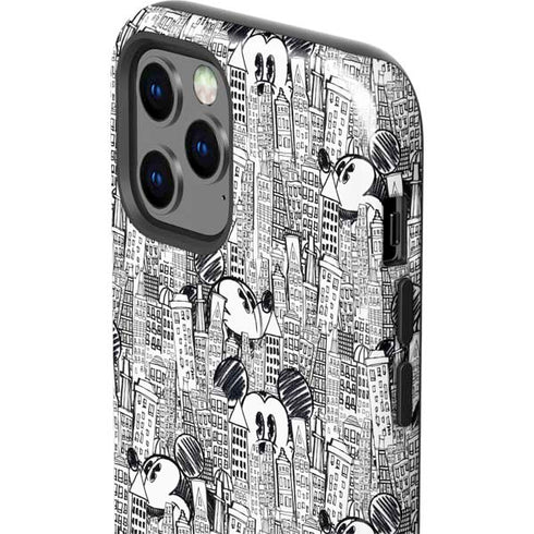 Disney Mickey Mouse Cityscape Sketch iPhone 12 Pro Max Impact Case
