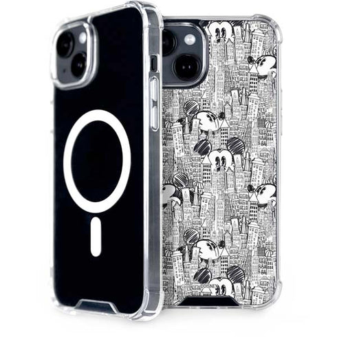 Disney Mickey Mouse Cityscape Sketch iPhone 13 MagSafe Case