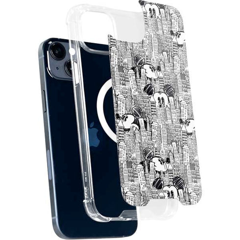 Disney Mickey Mouse Cityscape Sketch iPhone 13 MagSafe Case