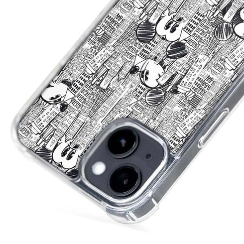 Disney Mickey Mouse Cityscape Sketch iPhone 13 MagSafe Case