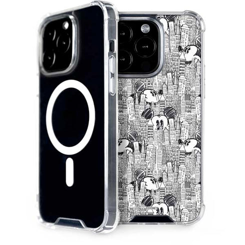 Disney Mickey Mouse Cityscape Sketch iPhone 13 Pro MagSafe Case