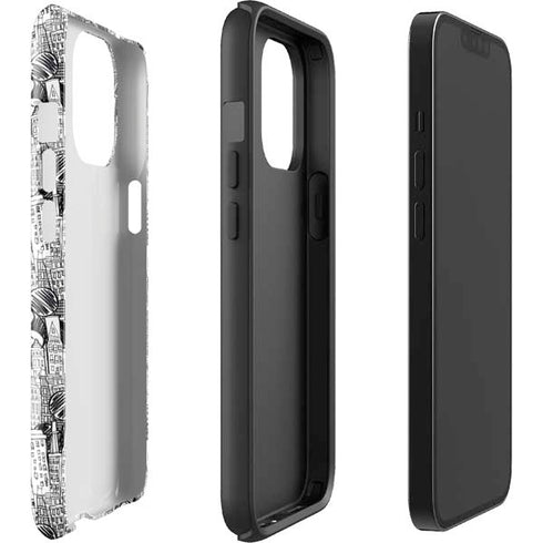 Disney Mickey Mouse Cityscape Sketch iPhone 13 Pro Max Impact Case