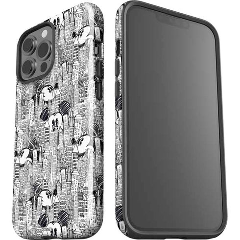 Disney Mickey Mouse Cityscape Sketch iPhone 13 Pro Max Impact Case