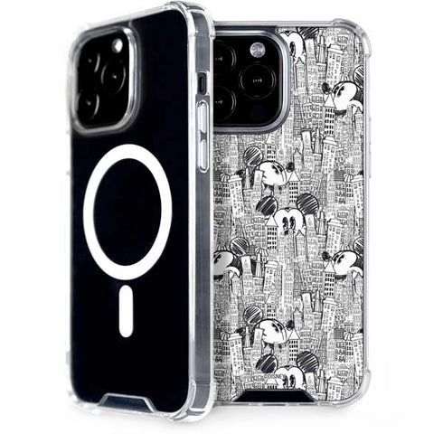 Disney Mickey Mouse Cityscape Sketch iPhone 13 Pro Max MagSafe Case