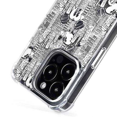 Disney Mickey Mouse Cityscape Sketch iPhone 15 Pro Max MagSafe Case
