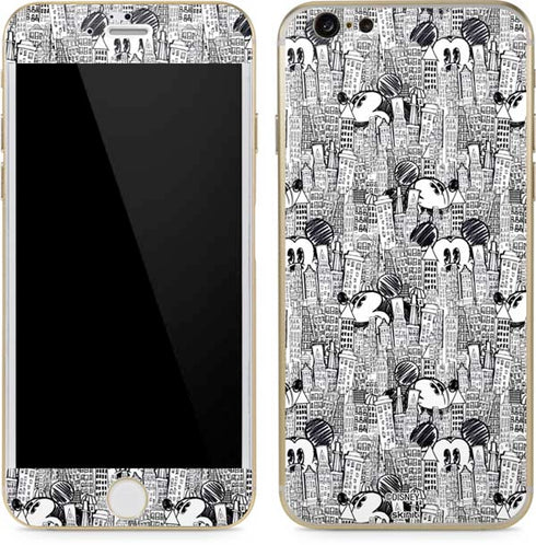Disney Mickey Mouse Cityscape Sketch iPhone 6/6s Skin