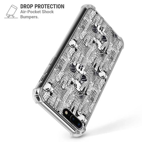 Disney Mickey Mouse Cityscape Sketch iPhone 7/8 Plus Clear Case