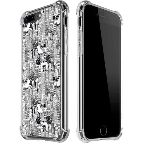 Disney Mickey Mouse Cityscape Sketch iPhone 7/8 Plus Clear Case