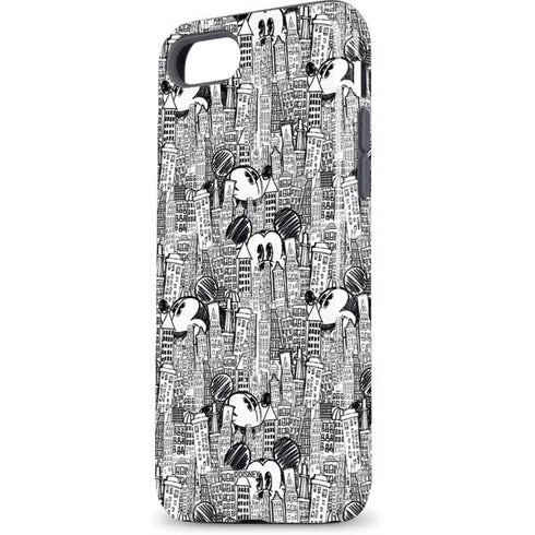 Disney Mickey Mouse Cityscape Sketch iPhone 7 Pro Case