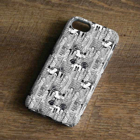 Disney Mickey Mouse Cityscape Sketch iPhone 7 Pro Case