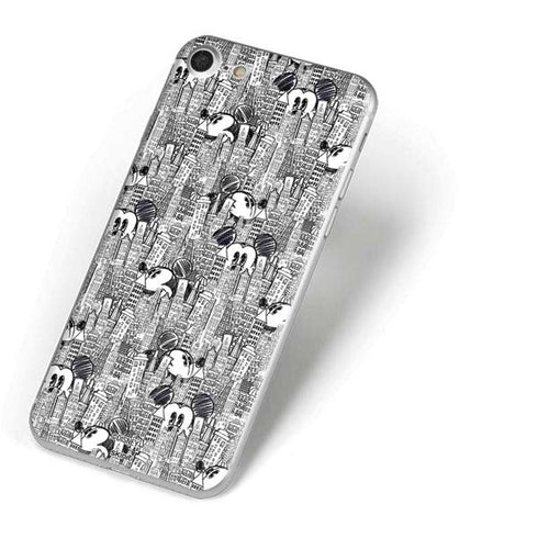 Disney Mickey Mouse Cityscape Sketch iPhone 7 Skin