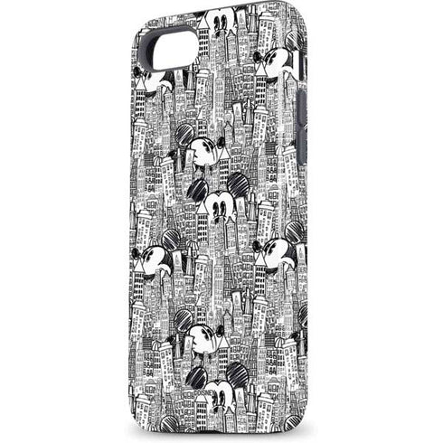 Disney Mickey Mouse Cityscape Sketch iPhone 8 Pro Case