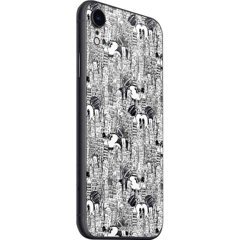 Disney Mickey Mouse Cityscape Sketch iPhone SE (2nd & 3rd Gen) Skin