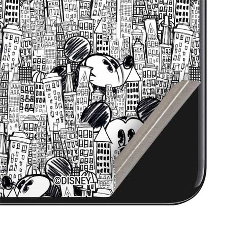 Disney Mickey Mouse Cityscape Sketch iPhone SE (2nd & 3rd Gen) Skin