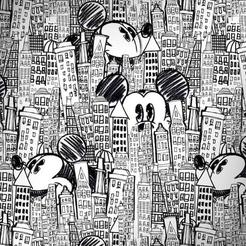 Disney Mickey Mouse Cityscape Sketch iPhone X Pro Case